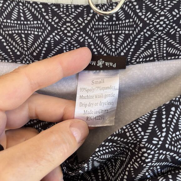 Ripskirt Hawaii Womens Wrap Skirt Size S Black Pearl Batik Length 3 Beach Cover - Picture 7 of 10